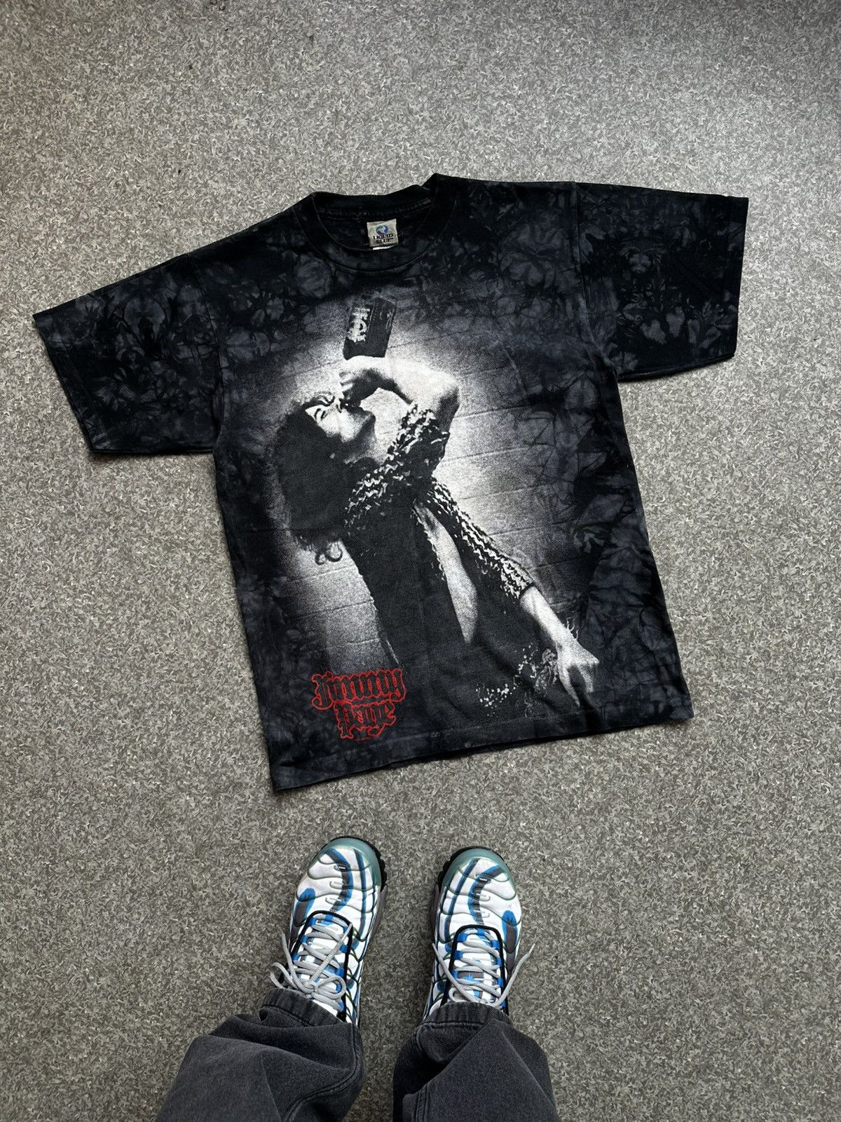 Liquid Blue Vintage 2002 Liquid Blue Jimmy Page Led Zeppelin Tie Dye Tee Size US M / EU 48-50 / 2 - 1 Thumbnail