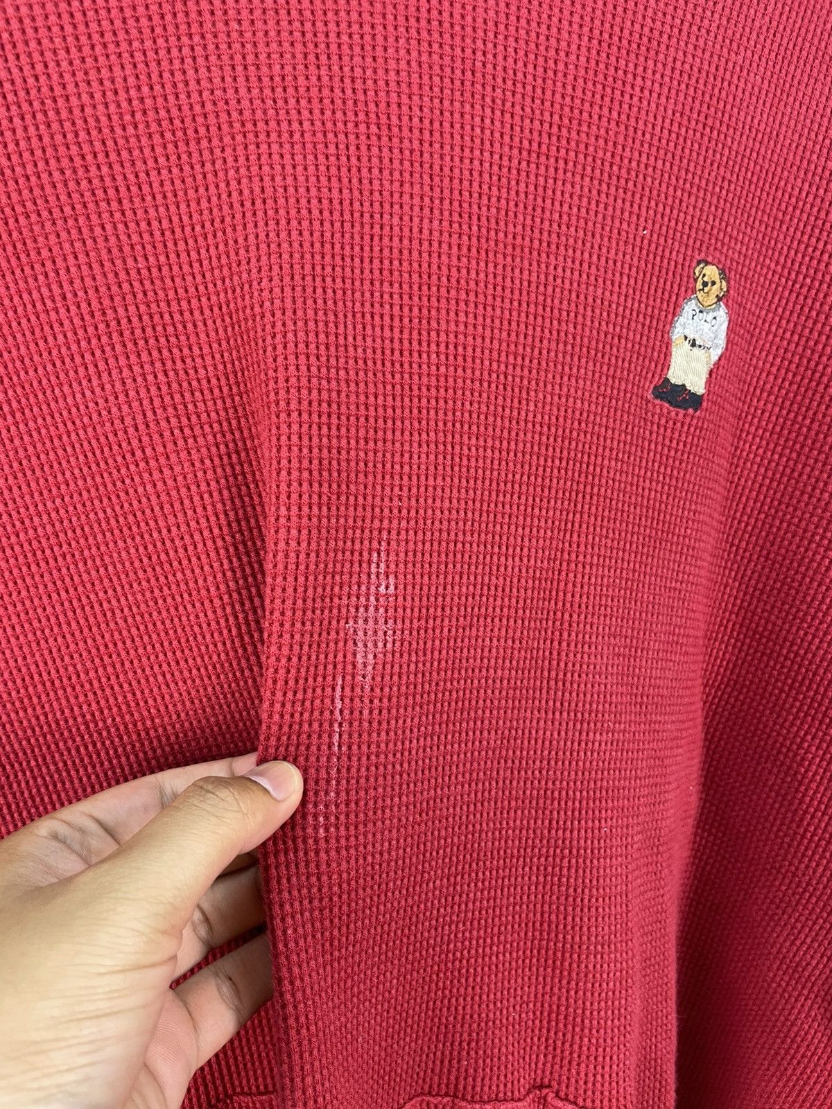 Ralph Lauren Vintage Polo Ralph Lauren Hoodie Waffle Knit Size 2XL Size US XXL / EU 58 / 5 - 11 Thumbnail