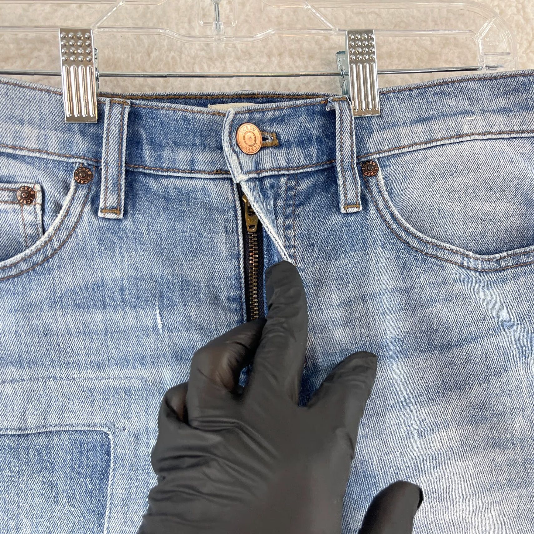 J.Crew J.CREW Jeans Womens Crop Mid-Rise Distressed Blue Denim Size 28 Pants 5-Pocket 26 Inseam Casual Vintage Inspired Size 28" / US 6 / IT 42 - 6 Thumbnail