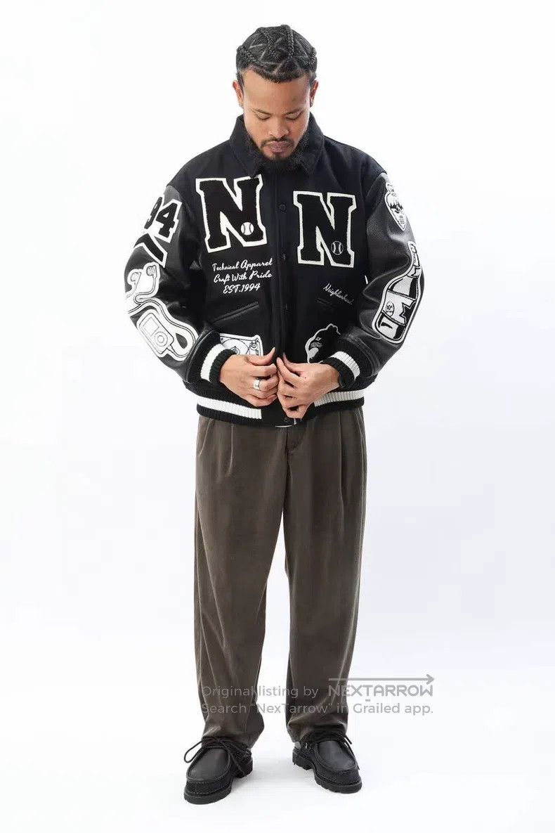 Neighborhood Neighborhood Wool Leather Sleeve Baseball Jacket Size US L / EU 52-54 / 3 - 9 Thumbnail