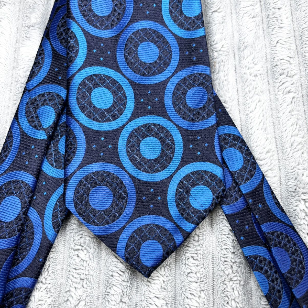 Oleg Cassini Lyttons by Oleg Cassini Burma Blue Circle men’s 57 “ tie Size ONE SIZE - 7 Thumbnail