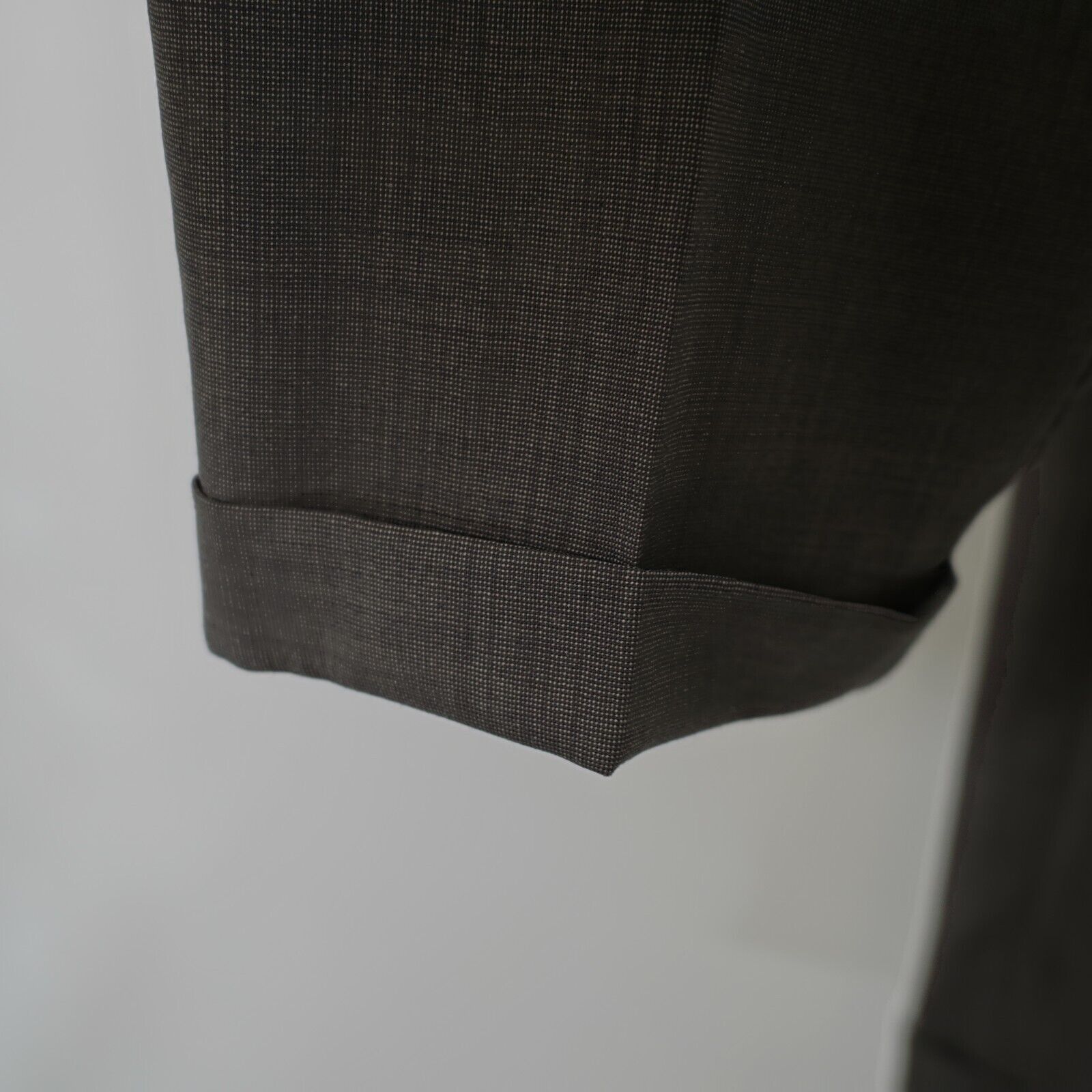 Jos. A. Bank Jos A Bank Green Beige Birdseye Wool 2 Piece Suit 44S 40/30 Size 44S - 2 Thumbnail