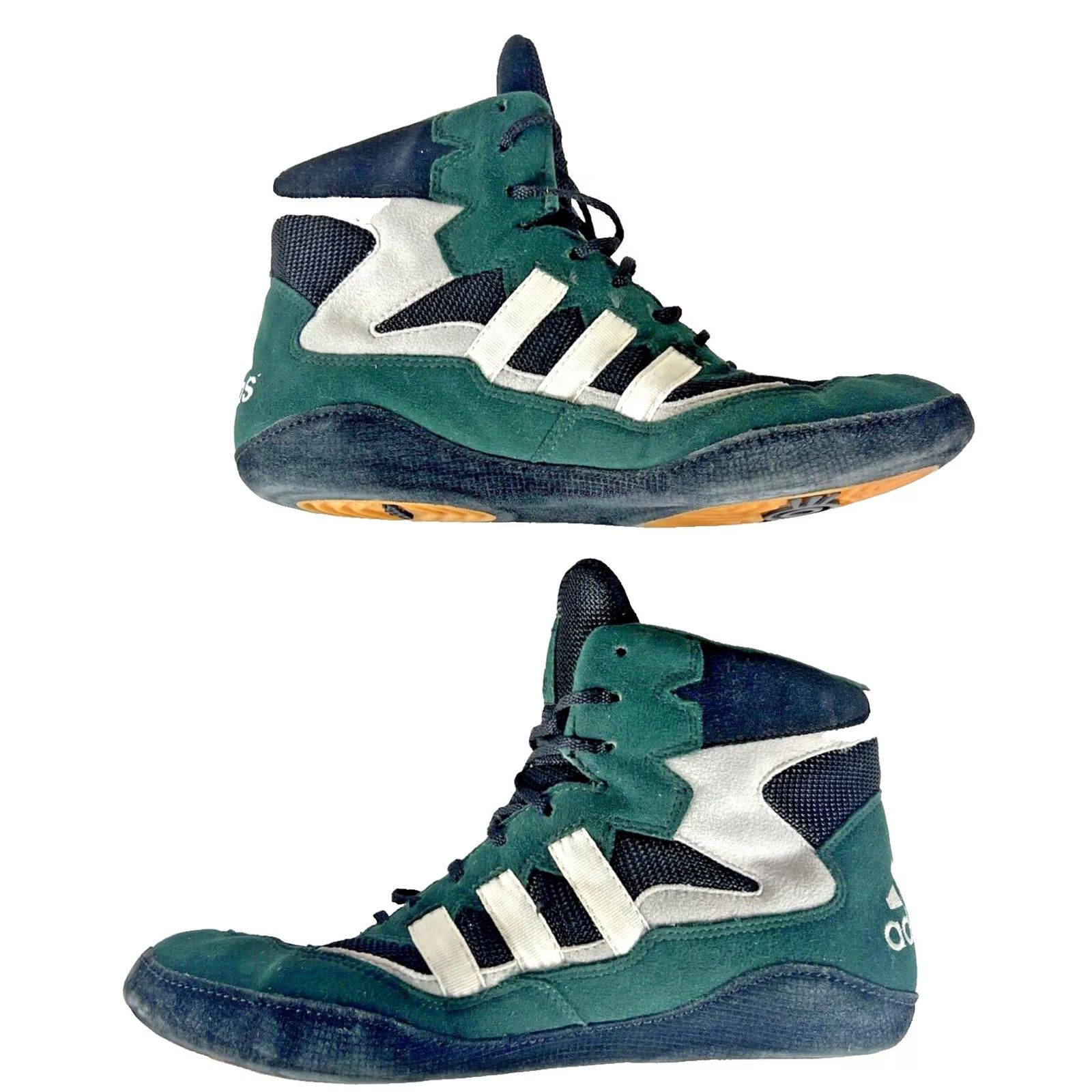 VINTAGE adidas Nitro Wrestling Shoe Men 9 Green Grey Black  display picture 1