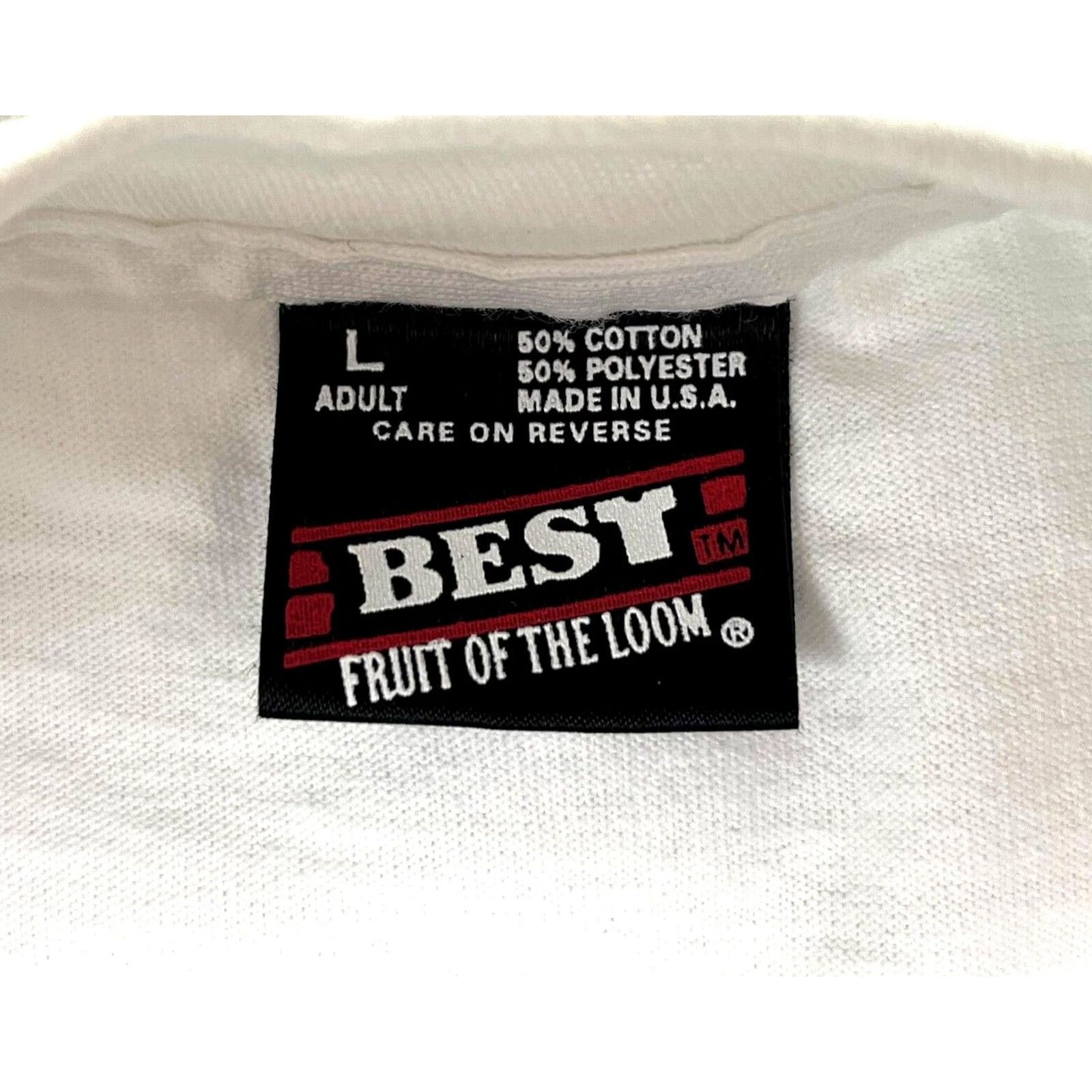 Fruit Of The Loom VINTAGE Grateful Dead T-Shirt Unisex Adults Short Sleeve Crew Neck Size L White 90s Band Music Single Stitch Made in USA Fruit of the Loom Size US L / EU 52-54 / 3 - 5 Thumbnail