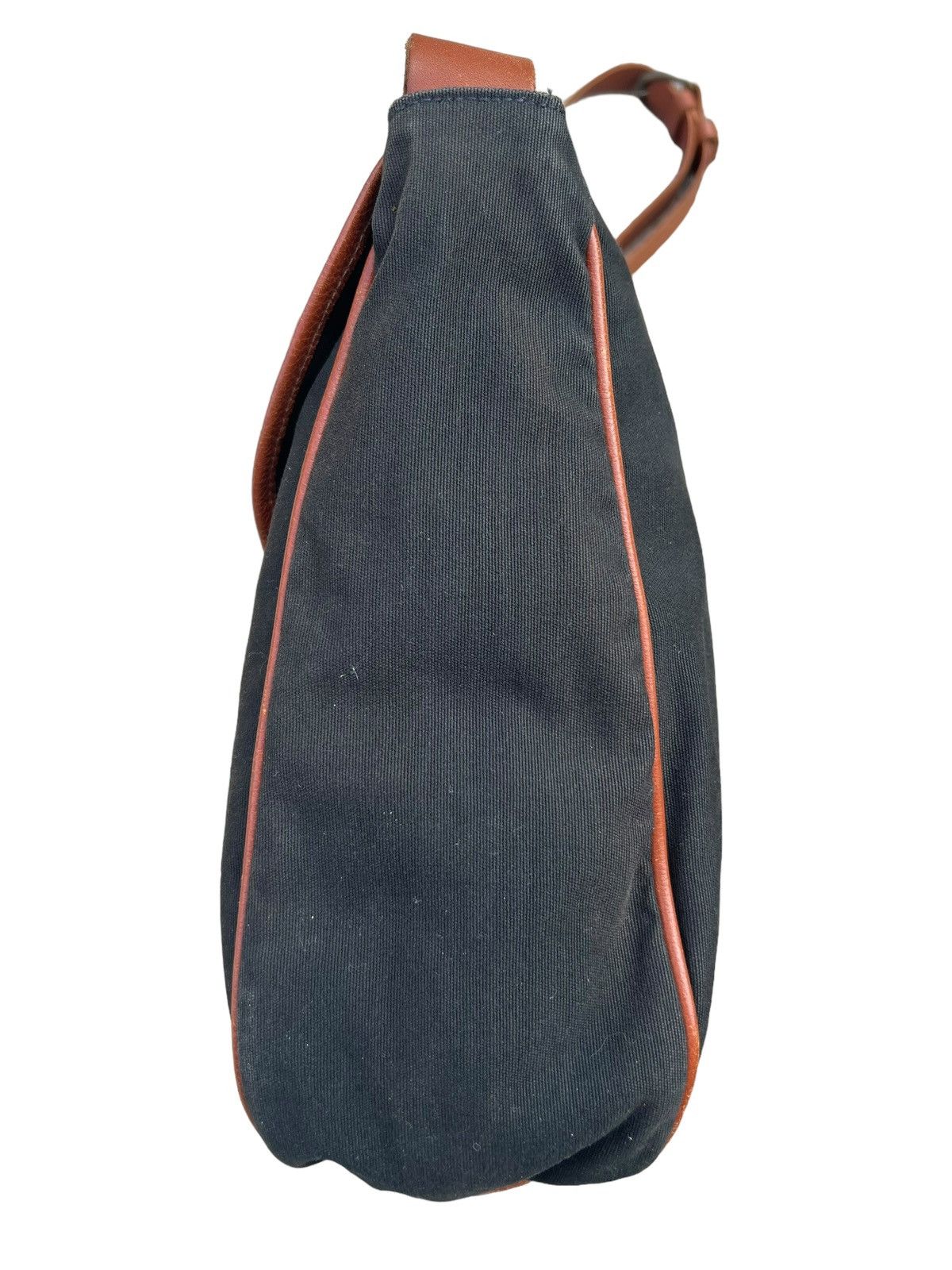 Il Bisonte × Leather Vintage il Bisonte Black Cotton Leather Messenger Bag Size ONE SIZE - 10 Thumbnail