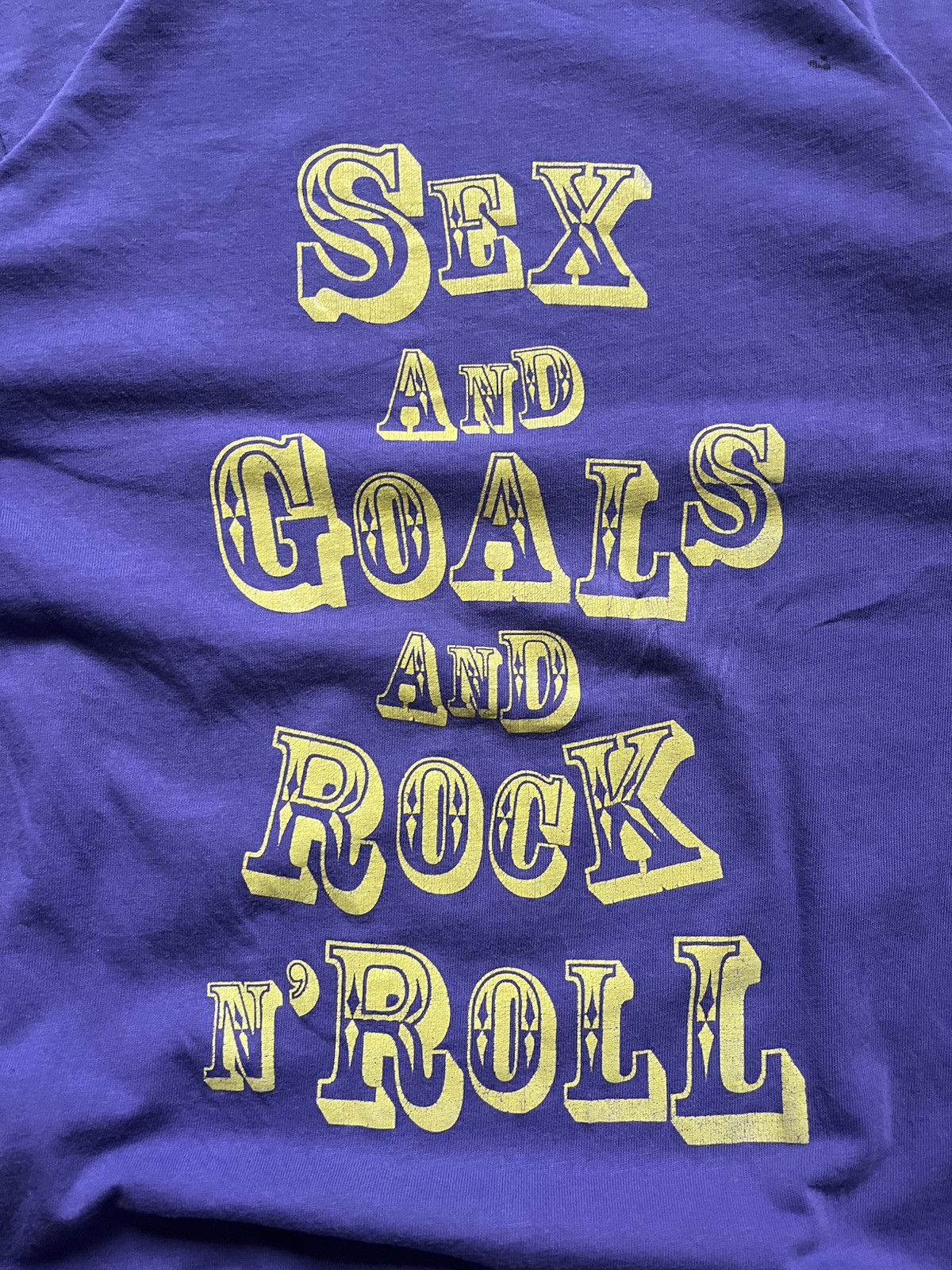 Nike × Vintage Vintage Nike Football T-shirt Sex and Goals and Rock n’Roll Size US M / EU 48-50 / 2 - 4 Thumbnail