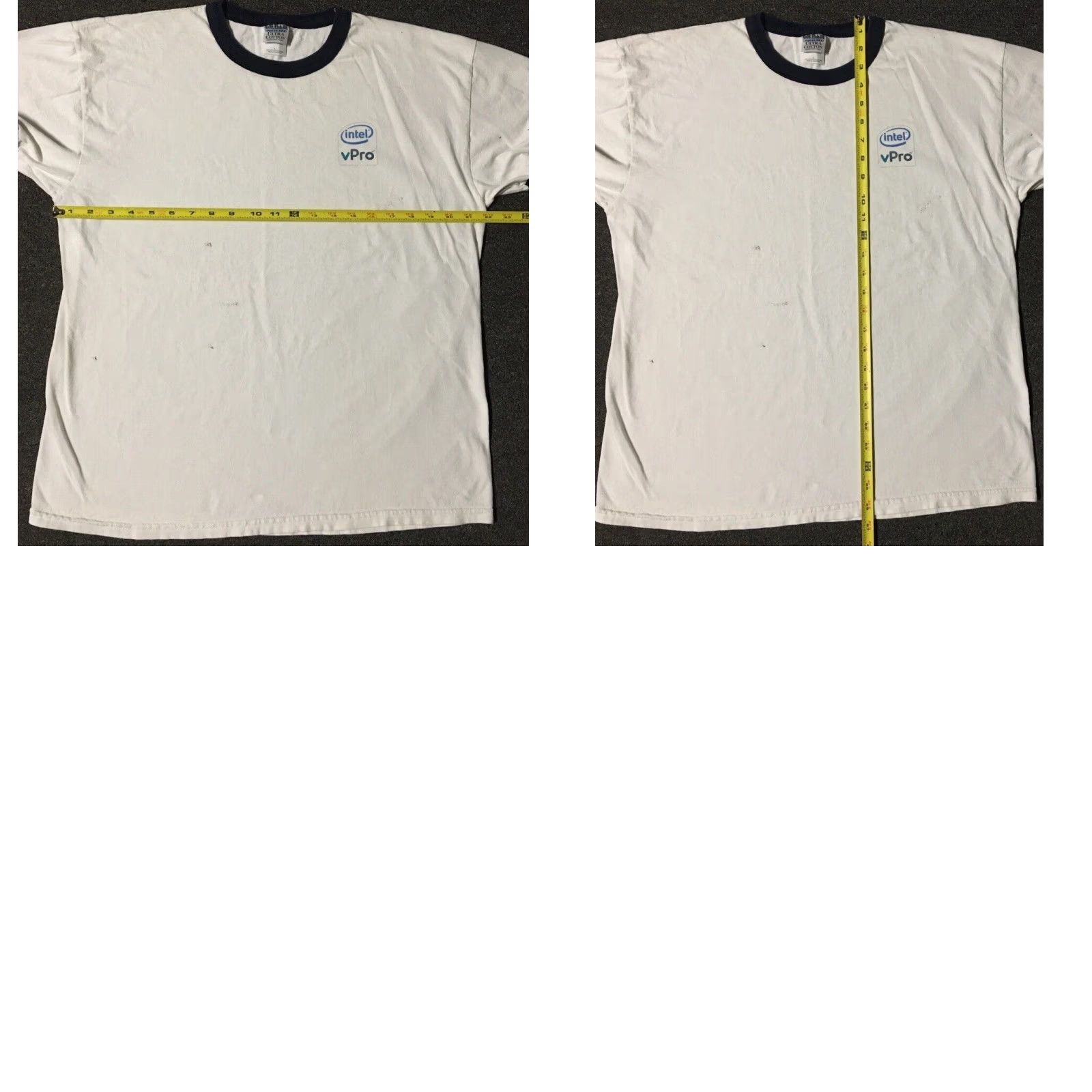 Apple VINTAGE Intel Shirt S White Grunge 90s Distressed Promo Ringer Crew Neck Mens Size US S / EU 44-46 / 1 - 10 Thumbnail