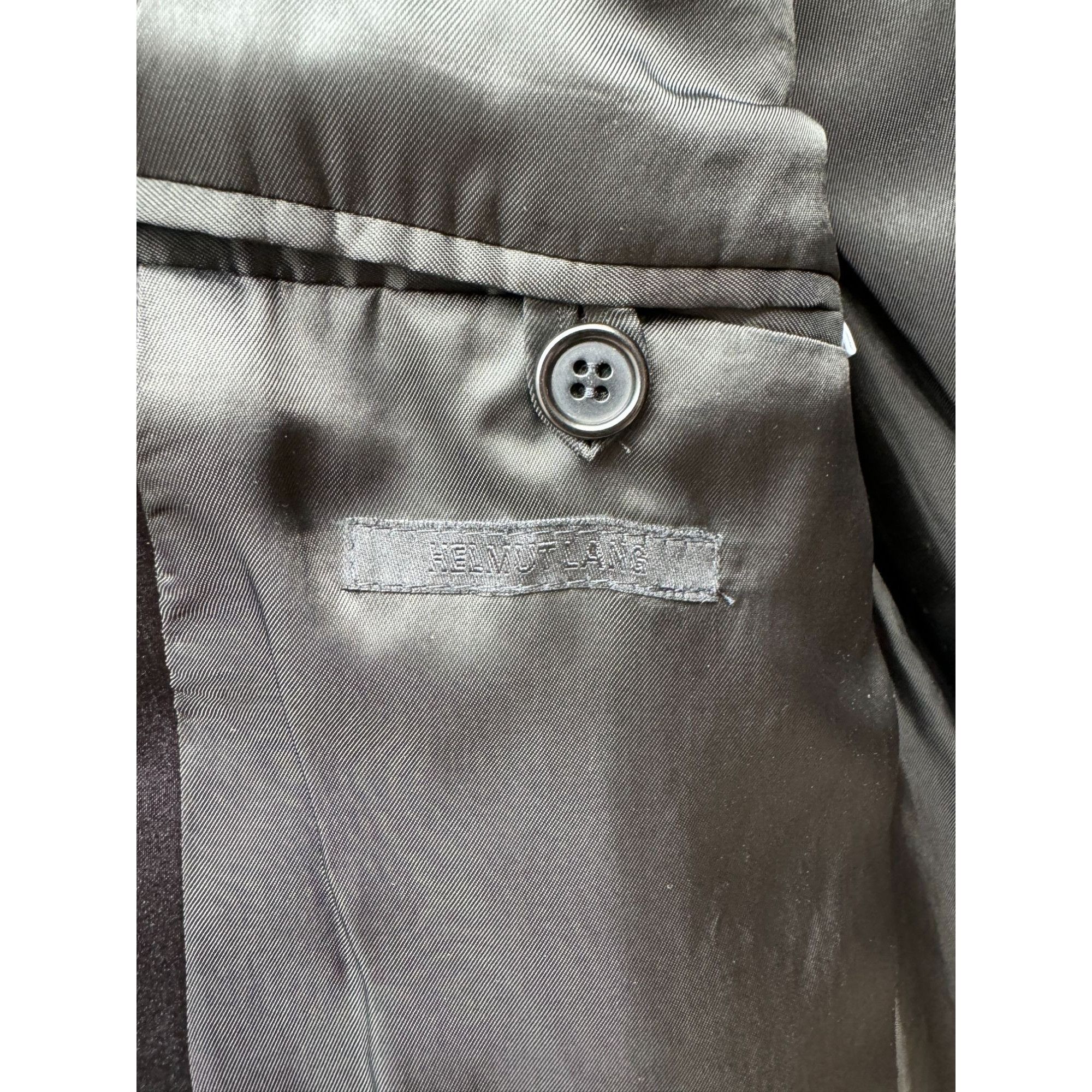 Helmut Lang Vintage Black Tuxedo Moleskin Cotton Coat Size US M / EU 48-50 / 2 - 5 Thumbnail
