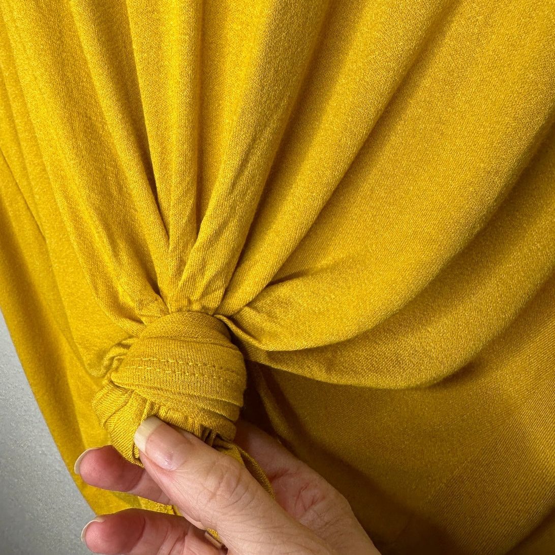 Other NWT Shop Basic Mustard Ruffle Sleeve Front Knot Shirt M Size M / US 6-8 / IT 42-44 - 5 Thumbnail