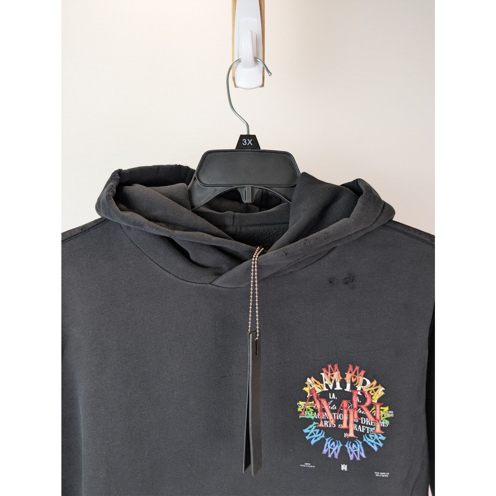 Amiri o1rshd1 Stacked Amiri Circle Logo Arts Hoodie in Black L Size US L / EU 52-54 / 3 - 8 Thumbnail