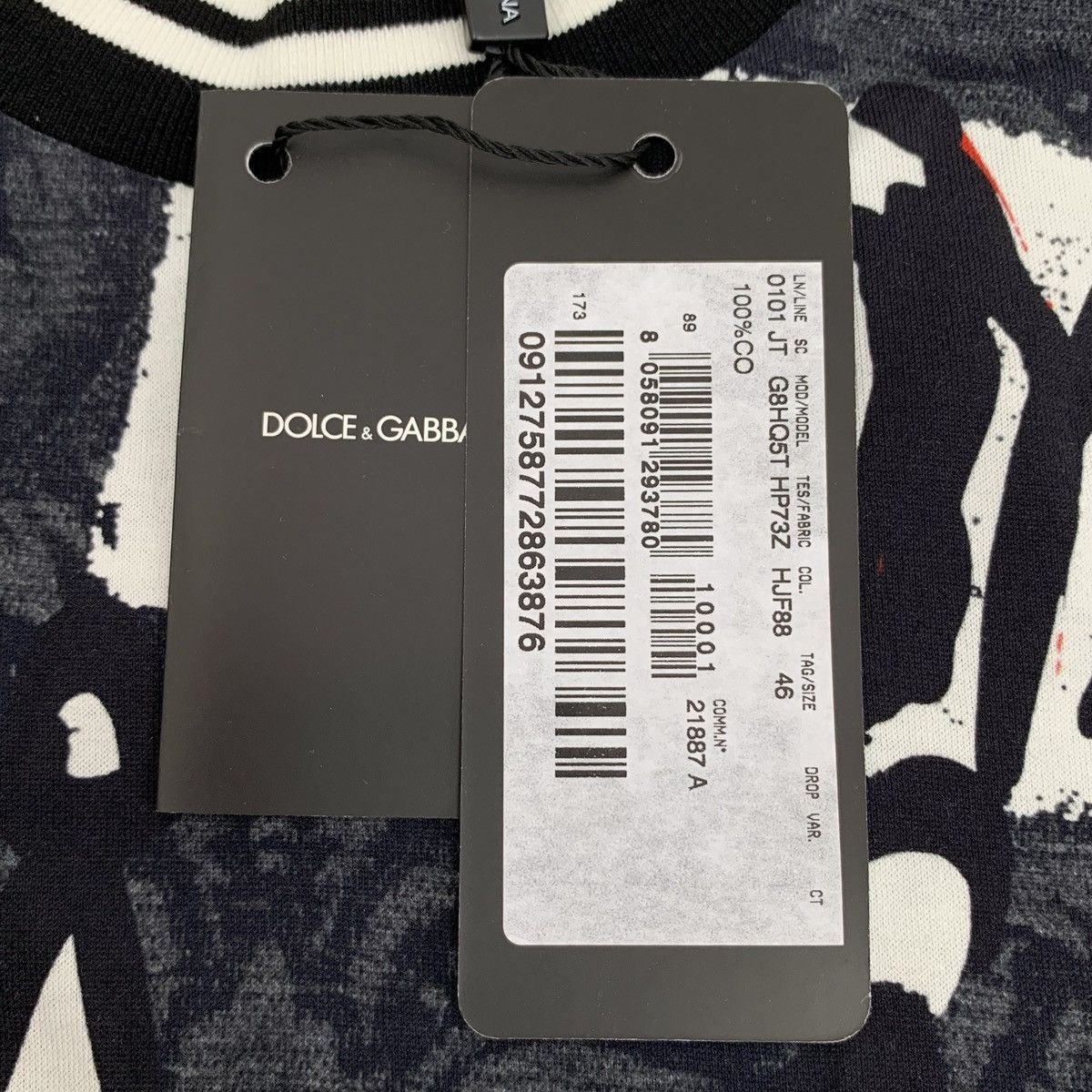 Dolce & Gabbana Dolce & Gabbana Cotton Crew Neck Short Sleeve T-Shirt K26WX Size US S / EU 44-46 / 1 - 6 Thumbnail