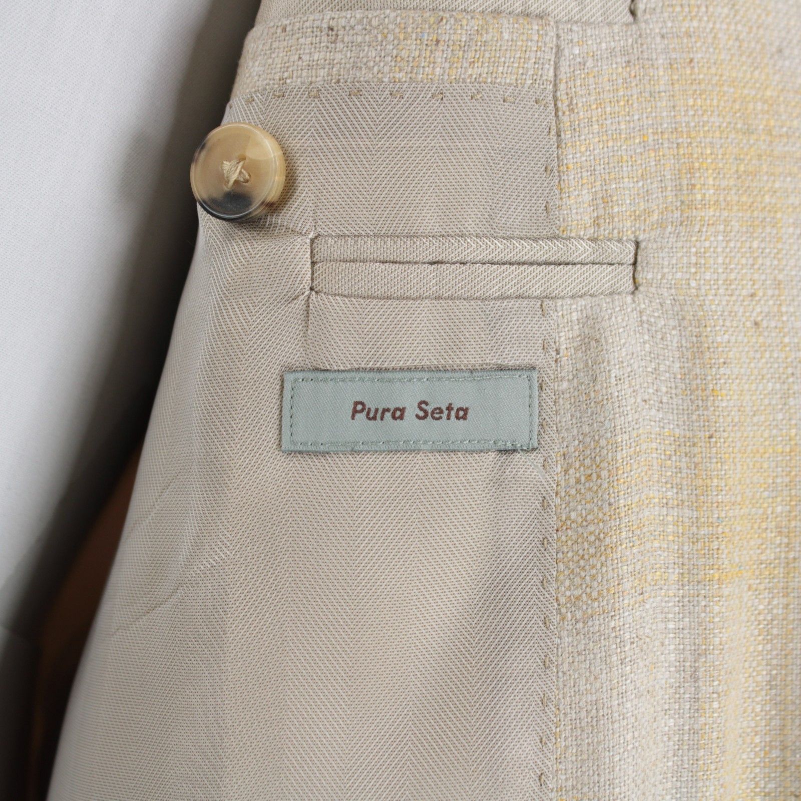 Canali Canali Sport Coat Size 40 Regular US in Beige Size 40R - 8 Thumbnail