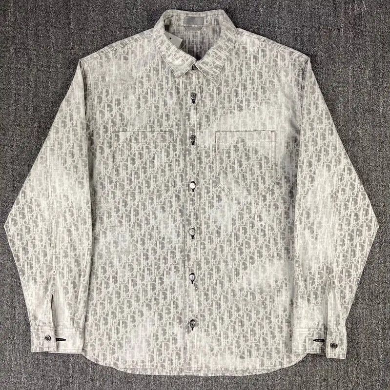 Dior Dior Gray Cotton Shirt for Women 0089 Size L / US 10 / IT 46 - 1 Thumbnail