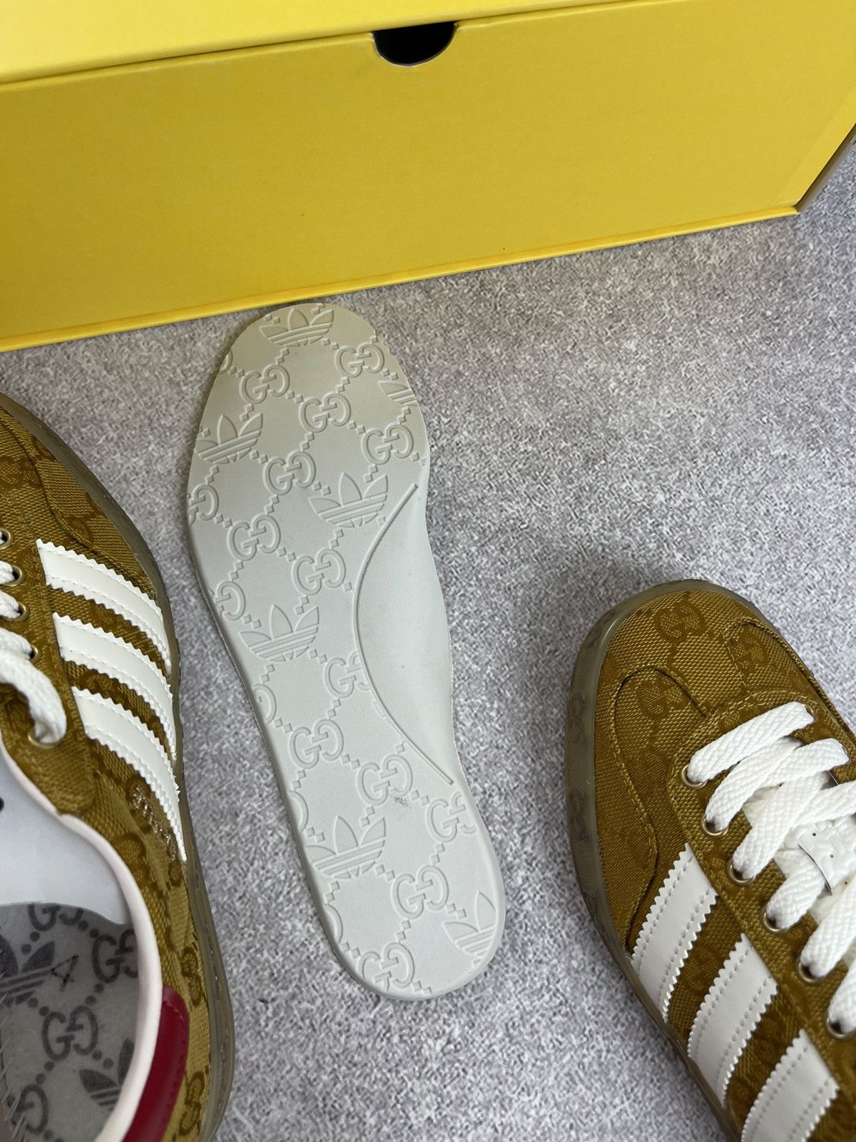 Gucci Adidas × Gucci Gazelle GG Monogram Sneakers Size 35 1/3 Size US 4.5 / IT 34.5 - 12 Thumbnail