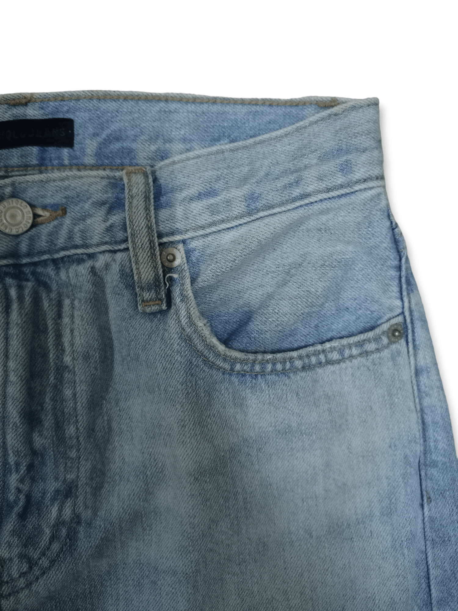 Japanese Brand × Uniqlo Vintage Japanese Uniqlo Blue Wash High Rise Distressed Jeans Size US 26 / EU 42 - 6 Thumbnail