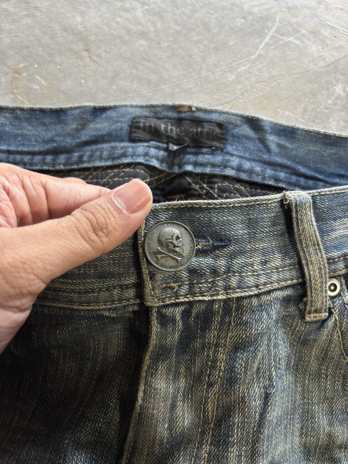 Japanese Brand IN THE ATTIC distressed dirty rusty mud japanese punk grunge Size US 31 - 3 Thumbnail
