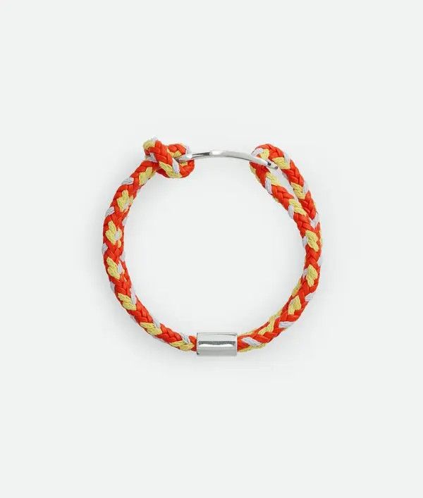 Bottega Veneta o1bcso1str0925 Size:M / Braid Leather Bracelet in Orange Size ONE SIZE - 2 Thumbnail