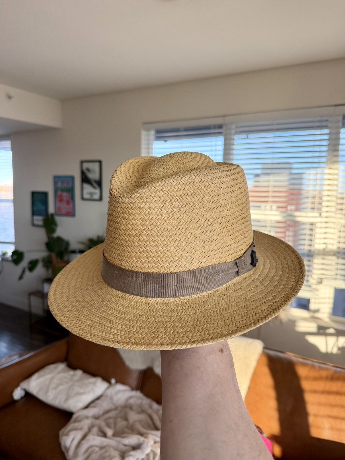 Bailey Hats Bailey of Hollywood Genuine Panama Straw Fedora Hat - XL Size ONE SIZE - 1 Thumbnail