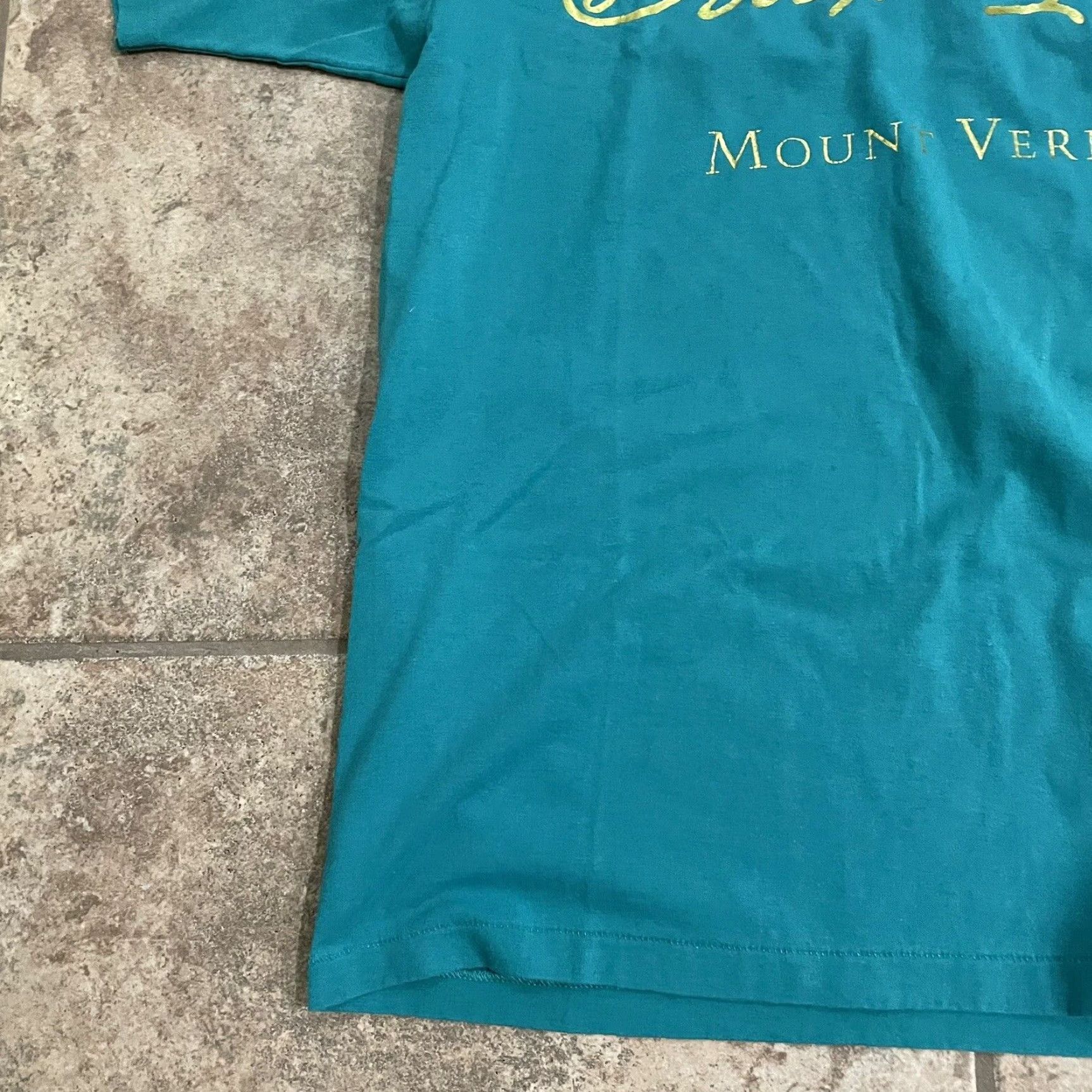 Hanes VINTAGE Hanes Mount Vernon T-Shirt Mens Size L Blue Graphic Tee Single Stitch STL Size US L / EU 52-54 / 3 - 3 Thumbnail