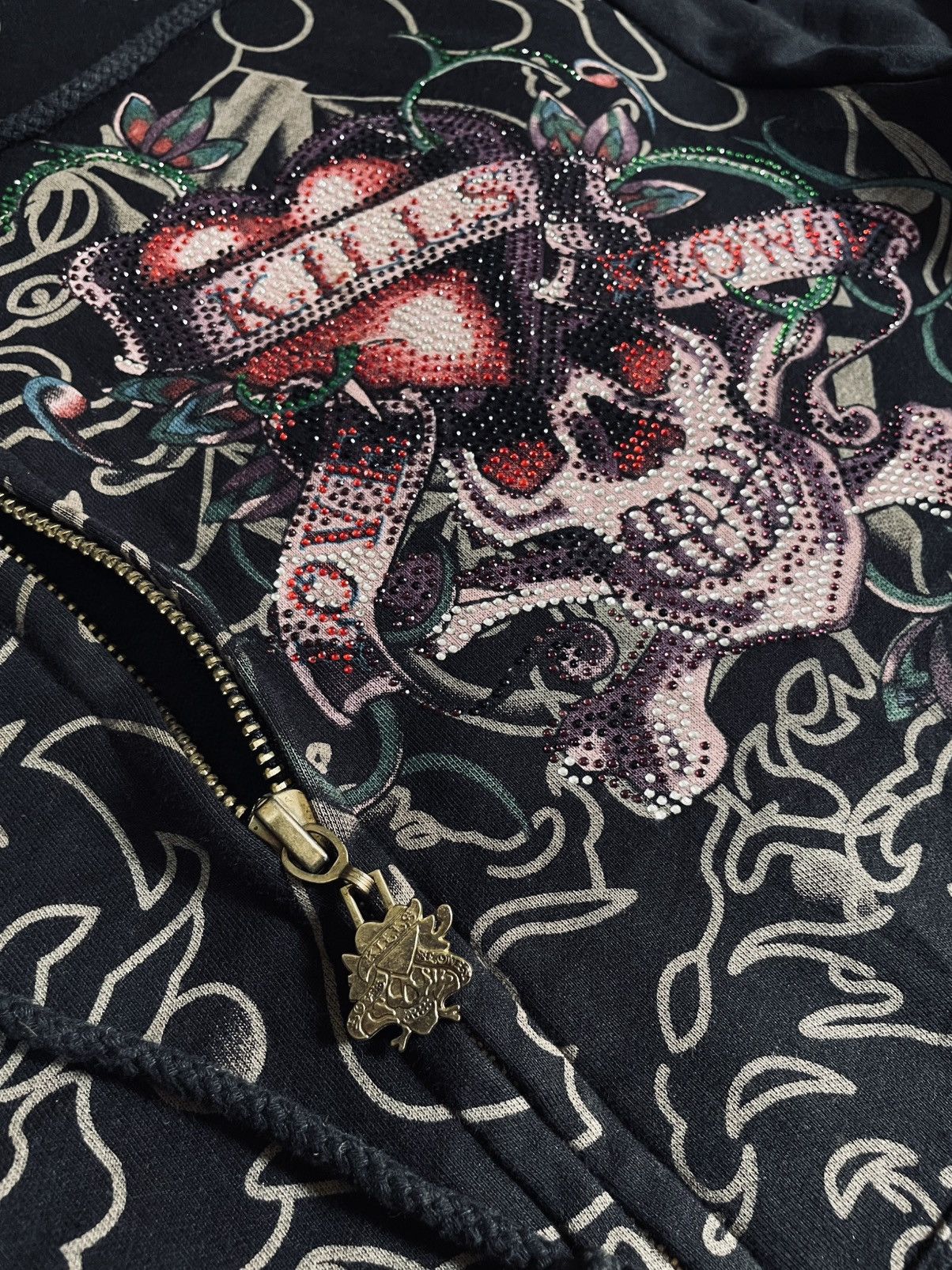 Ed Hardy Y2k 00’s Ed hardy tatoos zipper hoodie Size US XL / EU 56 / 4 - 4 Thumbnail