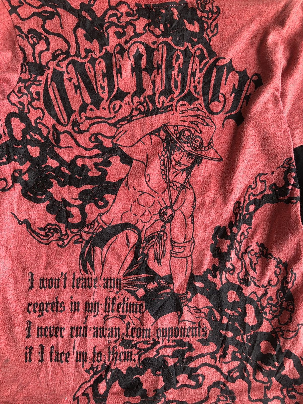 Anime Poem One Piece Hiken No Ace Double Layer Tee Size US M / EU 48-50 / 2 - 6 Thumbnail