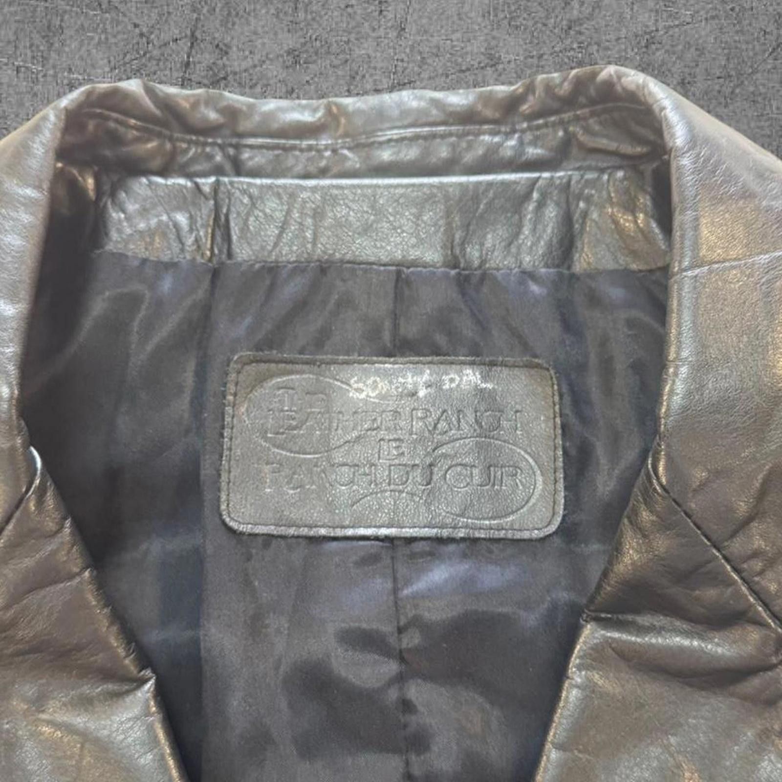 Vintage 1980s The Leather Ranch Leather Trench Coat Size US L / EU 52-54 / 3 - 2 Thumbnail