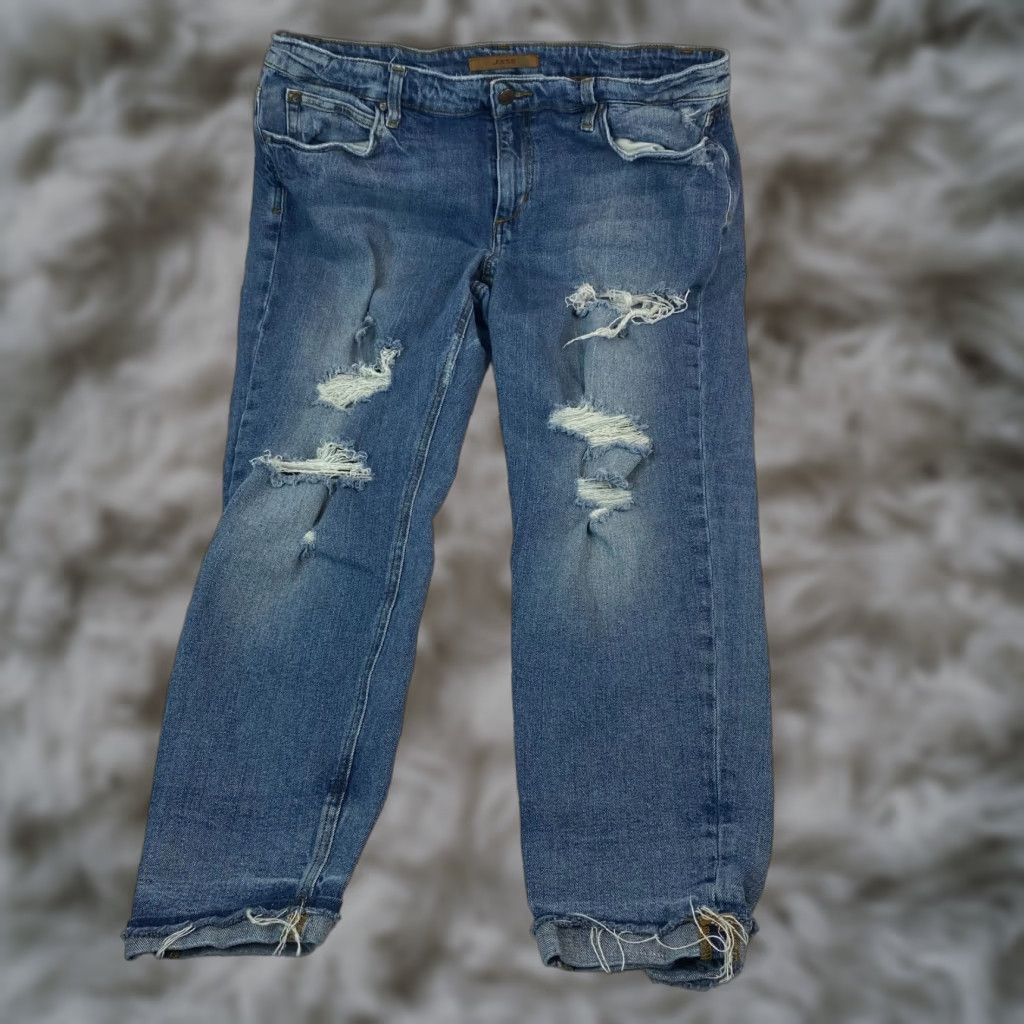 Vintage VINTAGE Joes Jeans Billie Ankle Womens Jeans 31 Slim Distressed Mid-Rise Blue 90s City Hipster Bohemian Size 24" / US 00 / IT 34 - 1 Thumbnail