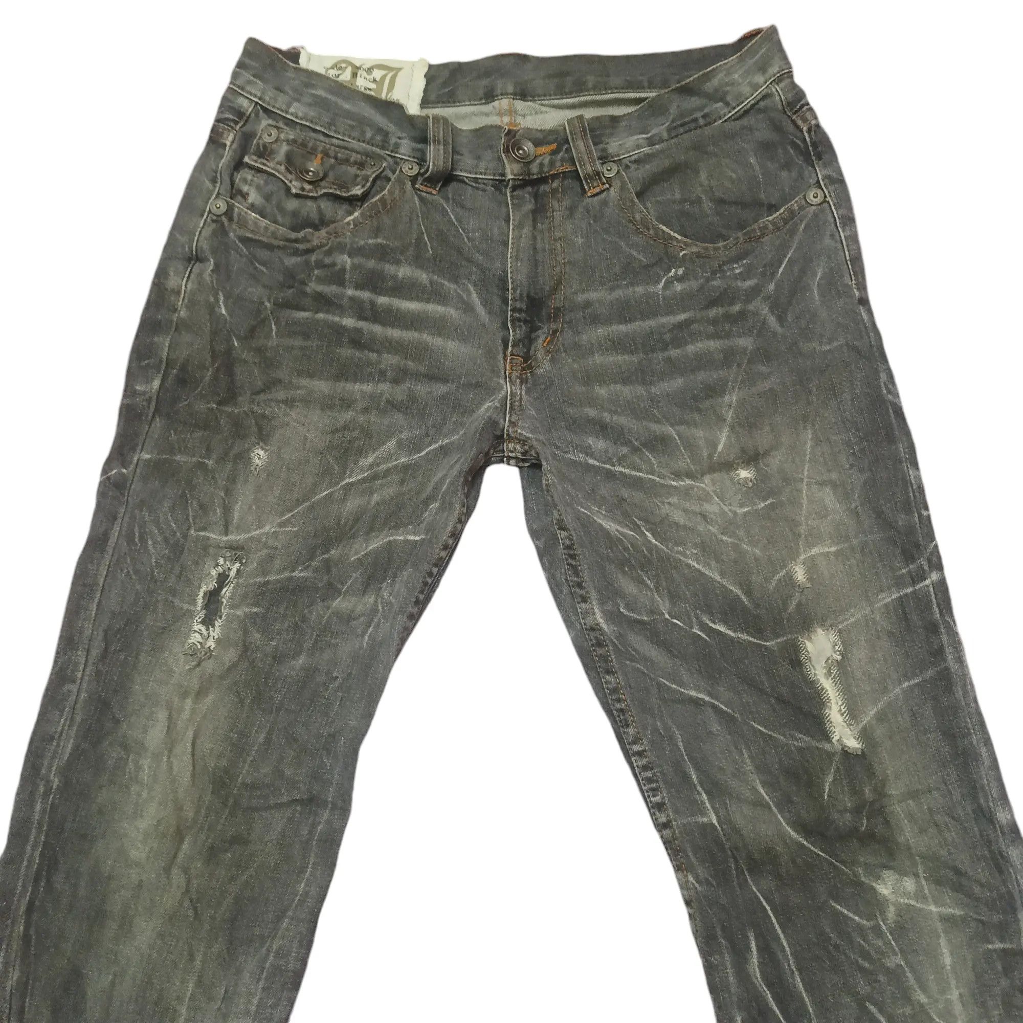 Who Decides War 💥Insane 90s Japanese Antful Jeans Distressed Flared bootcut Size US 30 / EU 46 - 3 Thumbnail
