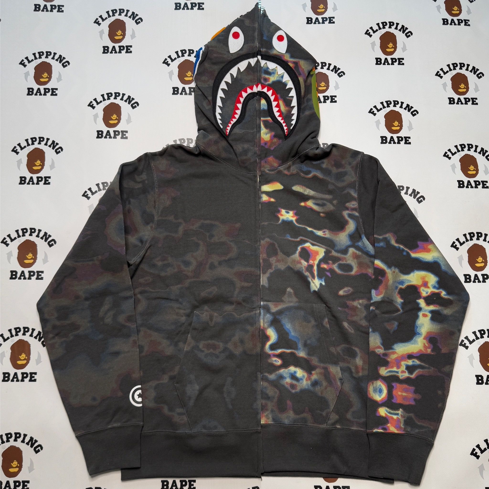 Bape BAPE THERMOGRAPHY SHARK FULL ZIP HOODIE Size US XXL / EU 58 / 5 - 1 Thumbnail