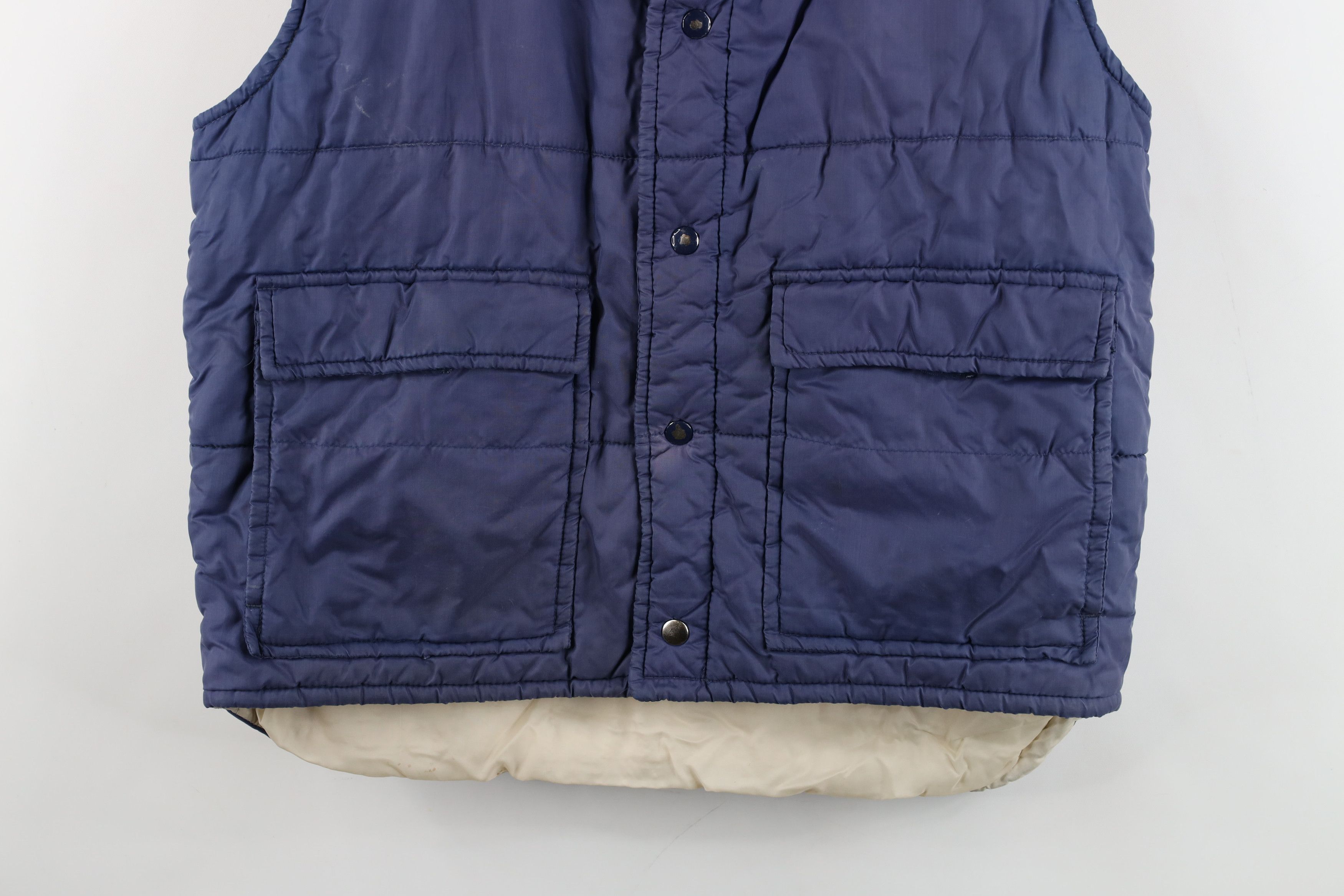 Vintage Vintage 80s 90s Streetwear Puffer Vest Jacket Blue Size US M / EU 48-50 / 2 - 3 Thumbnail