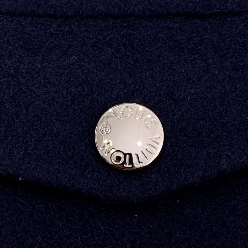 Louis Vuitton Louis Vuitton Dark blue logo print full print wool lapel z Size XS / US 0-2 / IT 36-38 - 5 Thumbnail