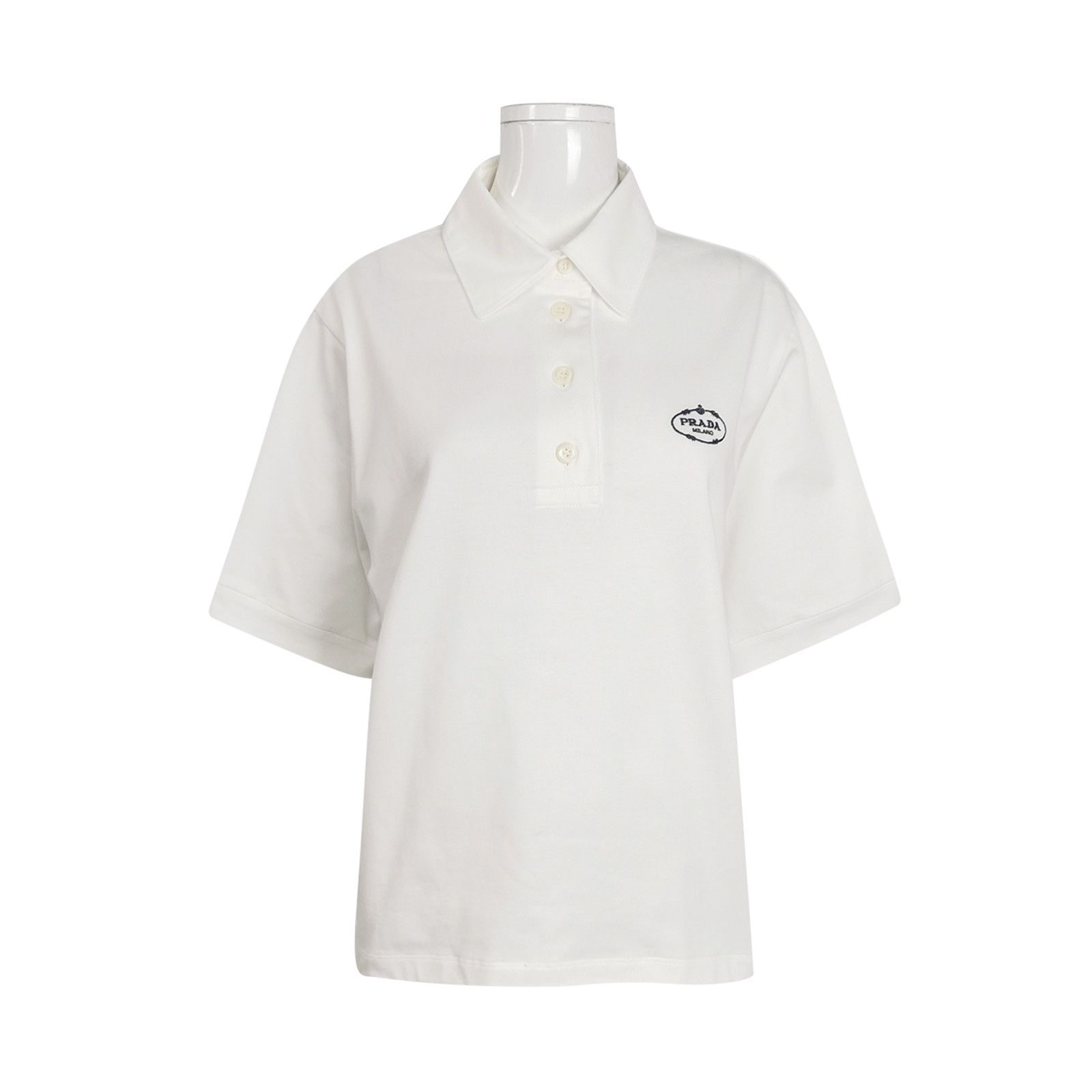 Prada Prada Logo Embroidered Polo Shirt Size S Size US S / EU 44-46 / 1 - 1 Thumbnail