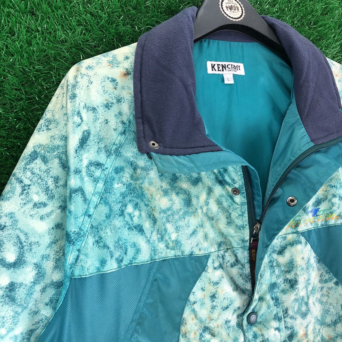 Japanese Brand Vintage Ken Craft Sport Fishing Jacket Blue Camo Size US L / EU 52-54 / 3 - 2 Thumbnail