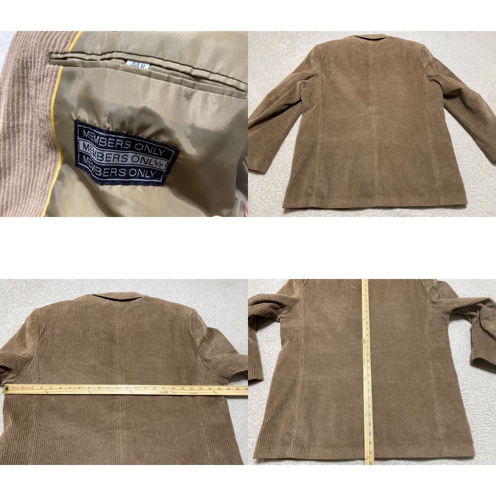 Members Only VINTAGE Members Only Blazer Mens 44R Corduroy Brown 2 Button Sport Coat Shirt Jacket 2 Piece 46 Chest Size 44R - 8 Thumbnail