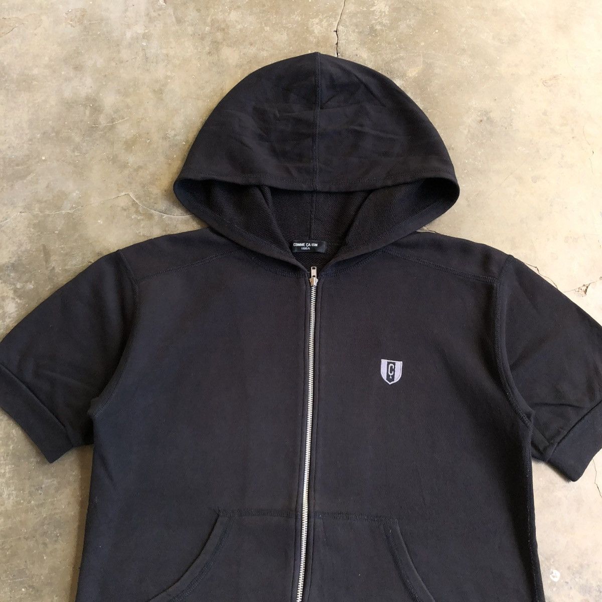 Comme Ca Ism 2000s Comme Ca Ism Short Slevee Ziphoodie Black Punk Style Size US S / EU 44-46 / 1 - 2 Thumbnail