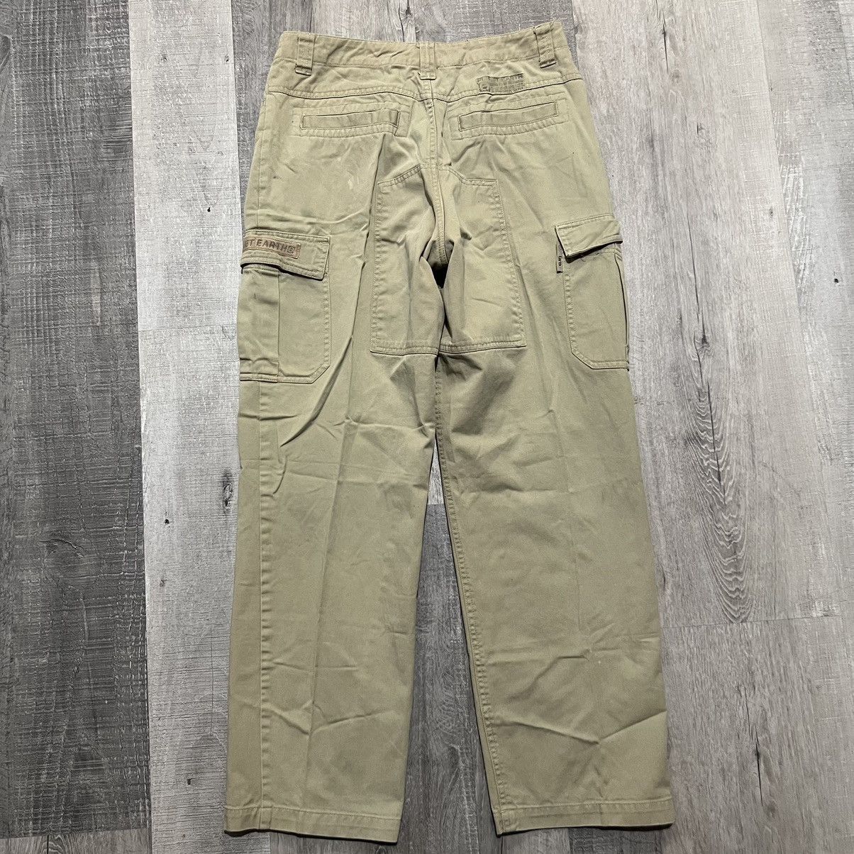 Vintage VTG Planet Earth Y2K Baggy Beige Khaki Cargo Skater Pants Size US 30 / EU 46 - 2 Thumbnail
