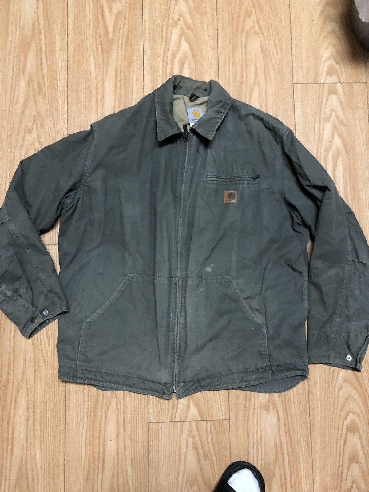 Carhartt × Vintage Crazy Moss Carhartt Detroit large xl Green Hamilton Jacket Size US L / EU 52-54 / 3 - 2 Thumbnail
