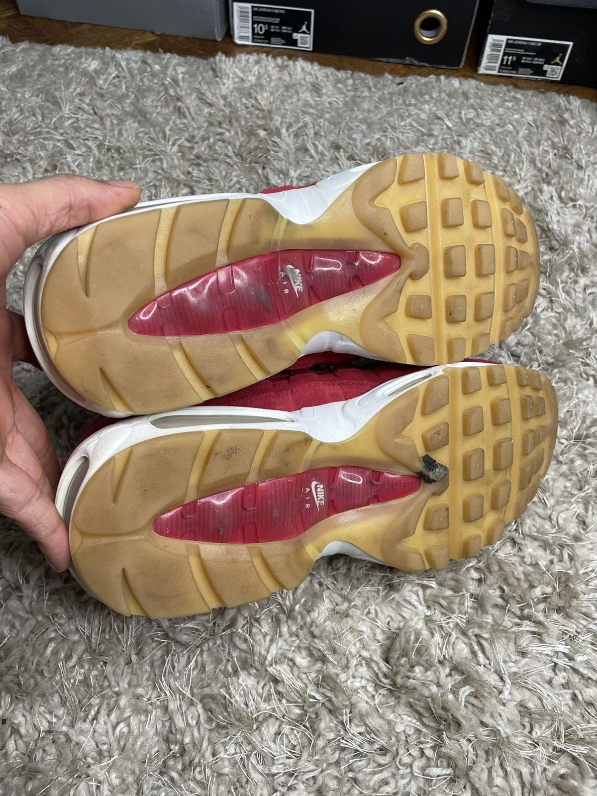 Nike Nike Air Max 95 Premium Gym Red Size US 9 / EU 42 - 8 Thumbnail