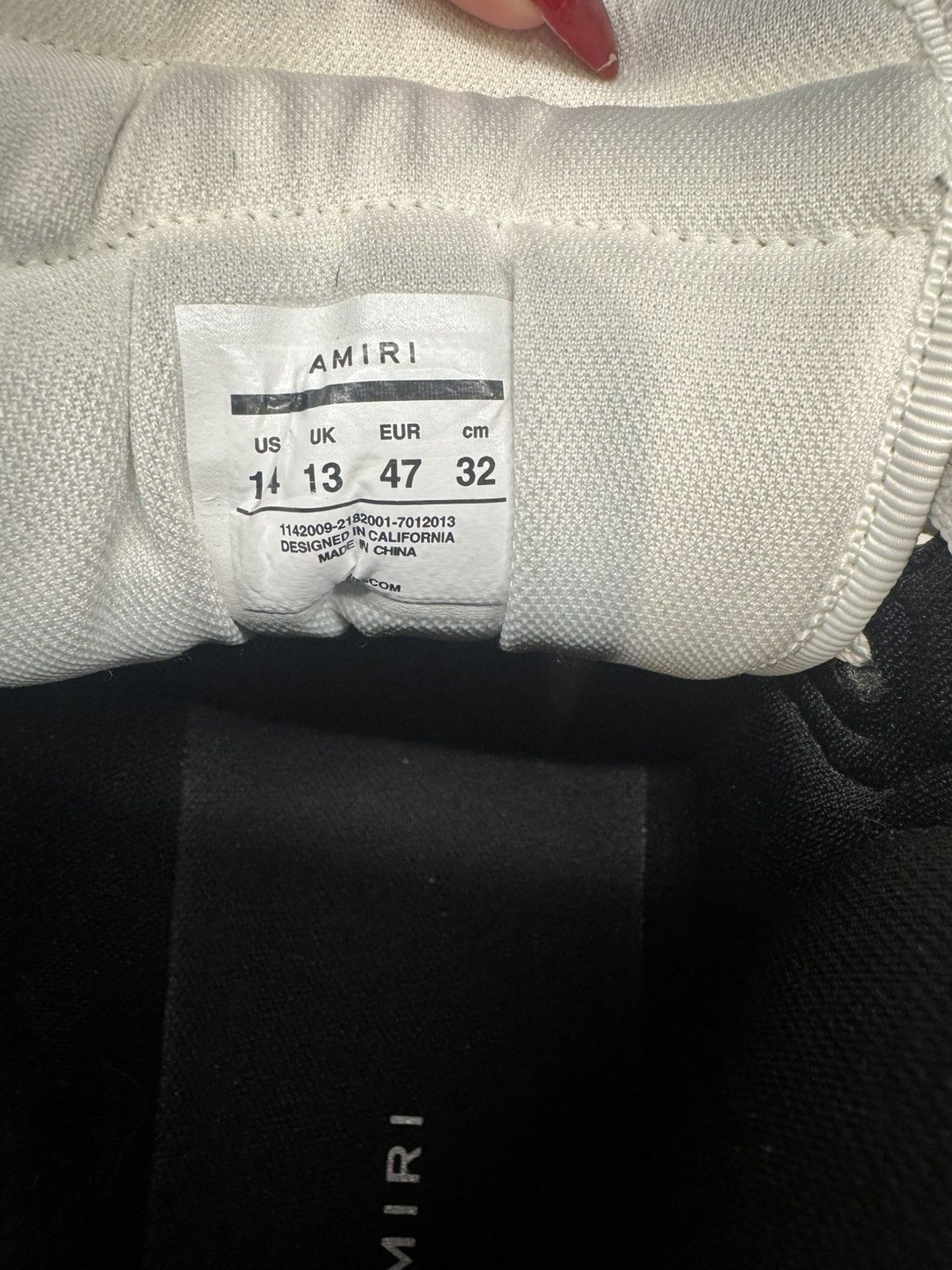 Amiri AMIRI Skel Top High Sneakers Black/White – Size 14 Size US 14 / EU 47 - 12 Thumbnail