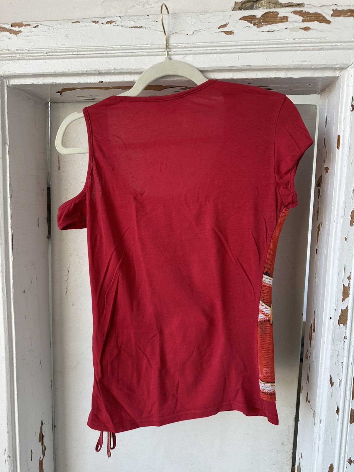 Beauty Beast × If Six Was Nine × Vintage Y2K Vintage Red Printed Top Size S / US 4 / IT 40 - 5 Thumbnail
