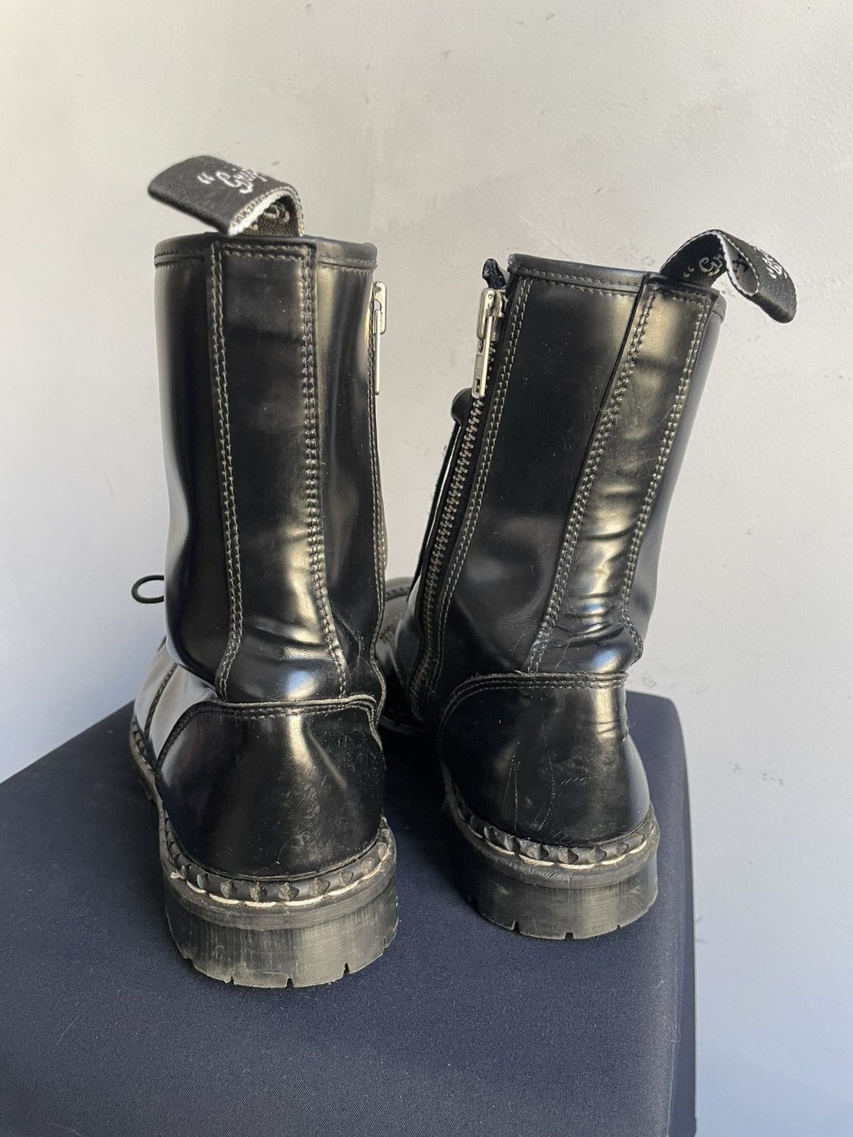 Undercover Leather Black Boots Platform High Dirk Bikkembergs Style Size US 8 / EU 41 - 8 Thumbnail