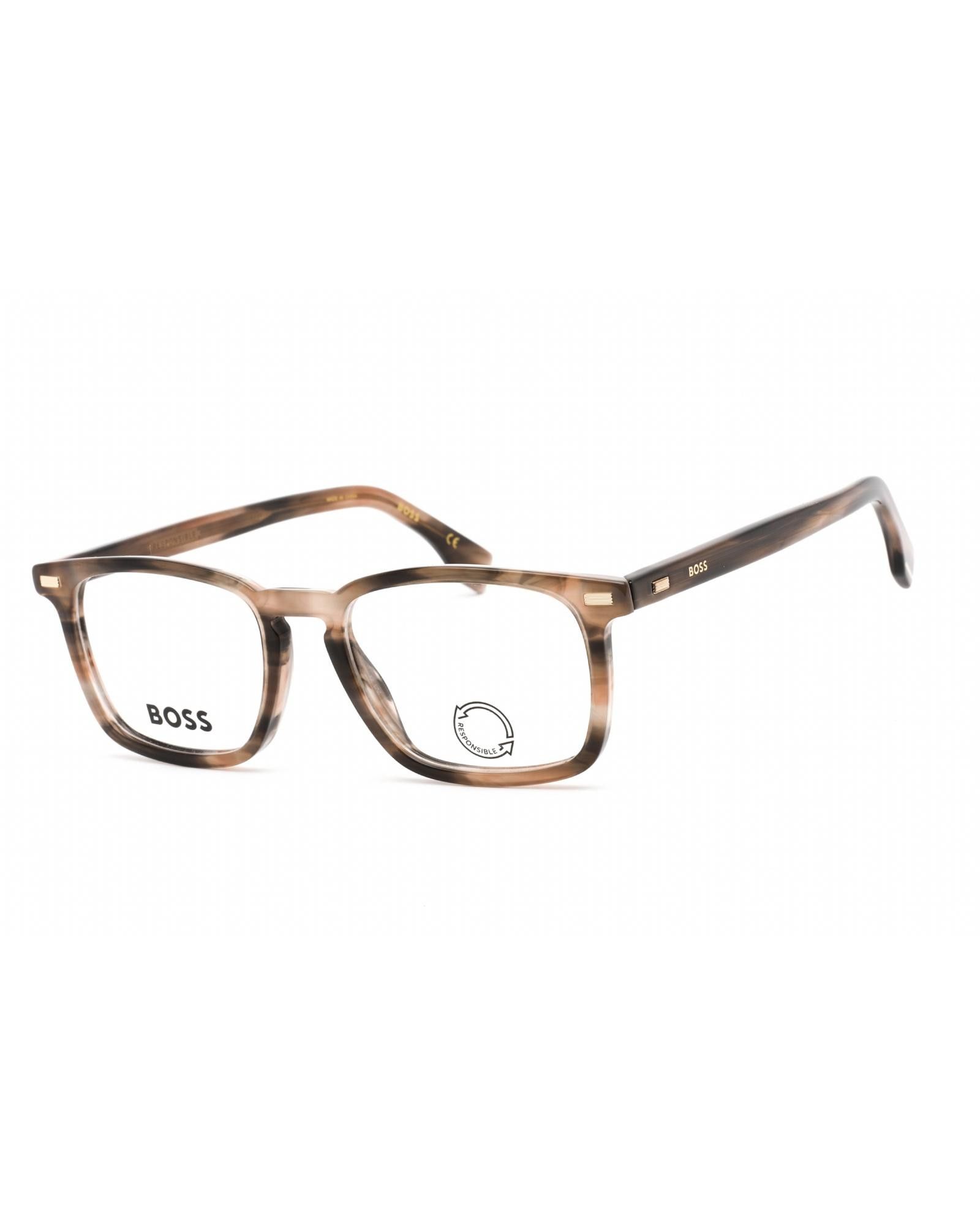 image of Hugo Boss Boss 1368 Eyeglasses Grey Brown / Clear Lens, Men's
