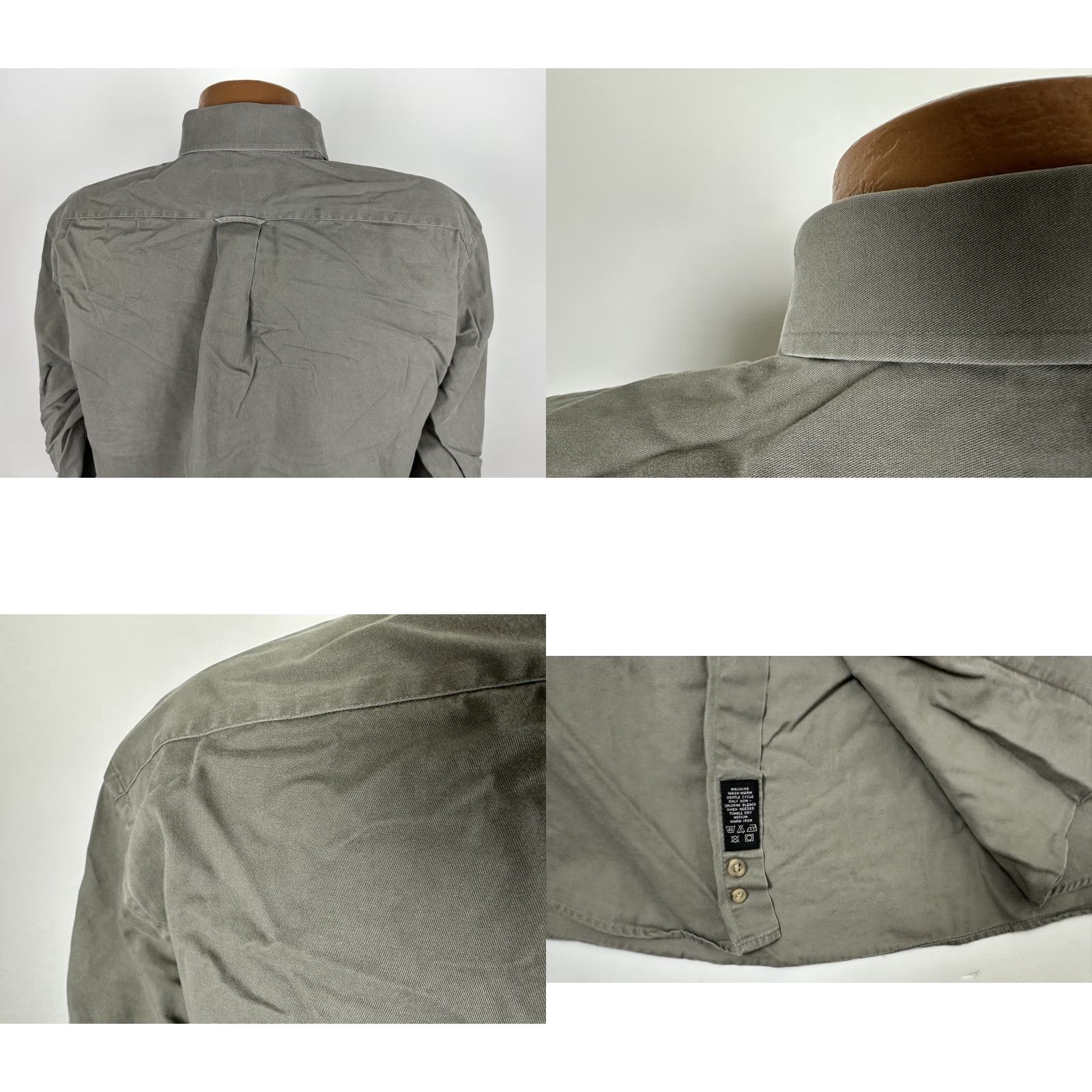 Roundtree & Yorke VINTAGE Roundtree & Yorke Shirt Men Large Beige Cotton Twill Button-Up Collared Long Sleeve Casual 90s Preppy Mens Size US L / EU 52-54 / 3 - 8 Thumbnail