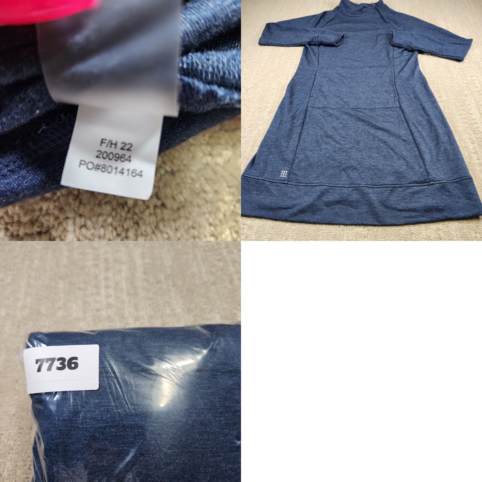 Vintage Title Nine Dress Womens M Blue Women French Terry Guthrie Mockneck Athleisure Stretch Size M / US 6-8 / IT 42-44 - 8 Thumbnail