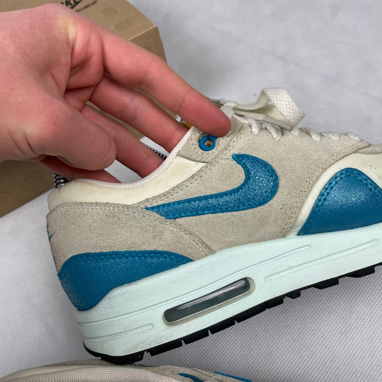 Nike × Vintage Nike Air Max 1 Vintage Sail Neo Turquoise Size US 6,5 Size US 6.5 / IT 36.5 - 12 Thumbnail