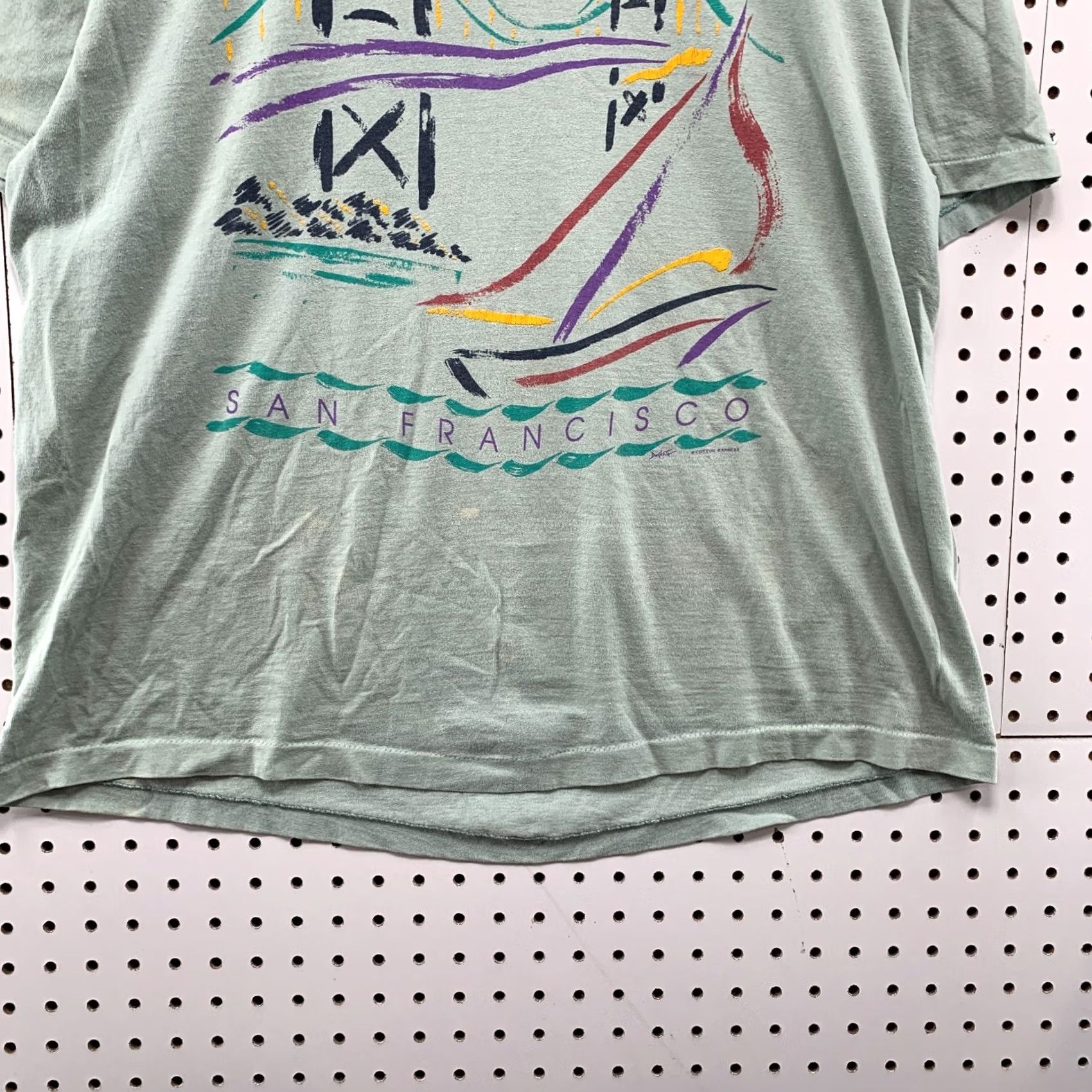 Anvil VINTAGE San Francisco Shirt Mens XL 90s Green Golden State Bridge Single Stitch 23x28 Nike Size US XL / EU 56 / 4 - 6 Thumbnail