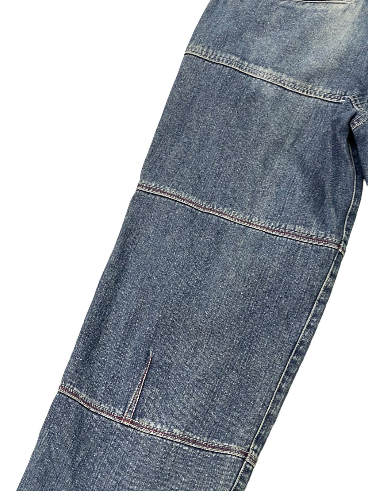 Japanese Brand Baggy Jeans Hobo Distress Wide Denim Skateboards 6🟦4 Size US 29 - 18 Thumbnail