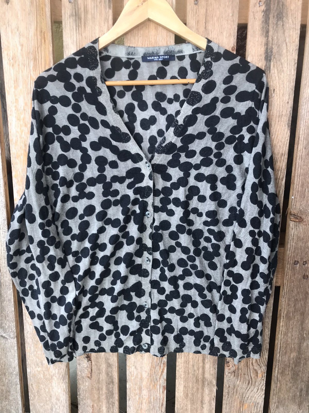 Marina Rinaldi Marina Sport Marina Rinaldi Polka Dot Cheetah Print Cardigan Size M / US 6-8 / IT 42-44 - 3 Thumbnail