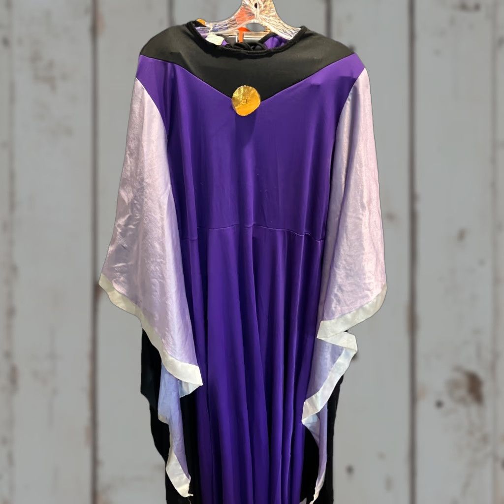 Disney VINTAGE Disney Snow White EVIL QUEEN purple Black Witch DRESS Villain Womens Long Flowy Size ONE SIZE - 1 Thumbnail