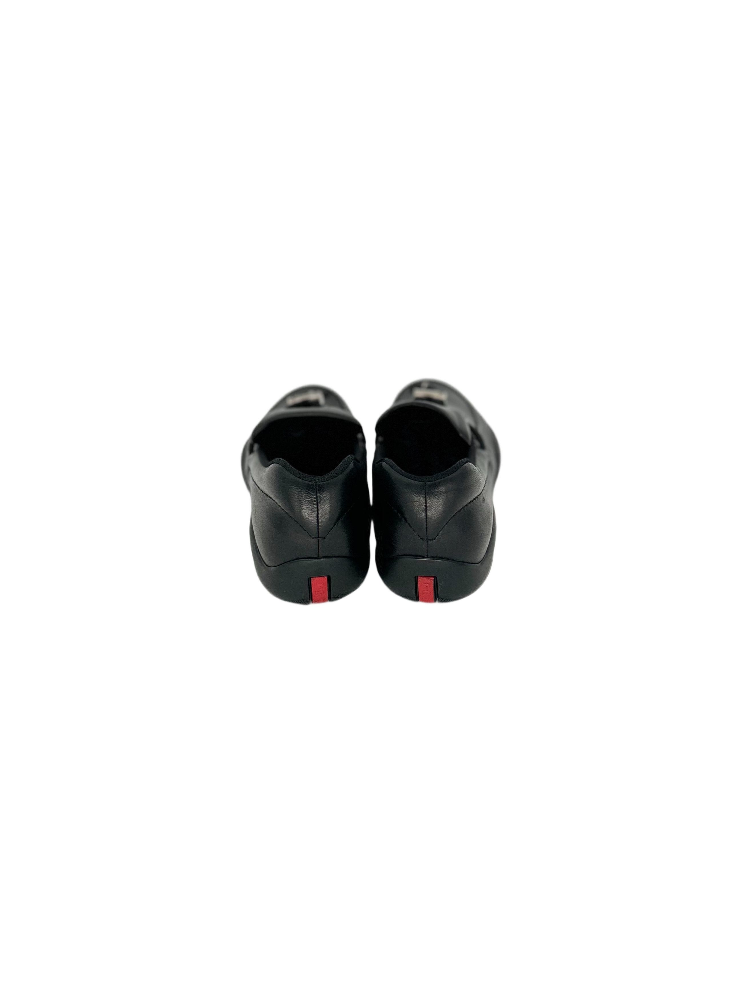 Prada Prada Linea Rossa Black Classic Loafers With Toggle Size US 6 / EU 39 - 6 Thumbnail